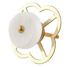 White Stone Flat Drawer Knob Online
